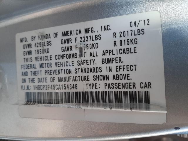 2012 HONDA ACCORD LXP 1HGCP2F45CA154346