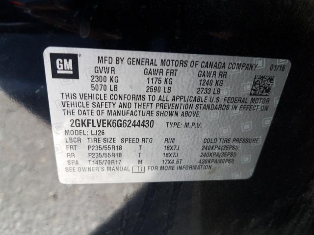 2016 GMC TERRAIN DE 2GKFLVEK6G6244430