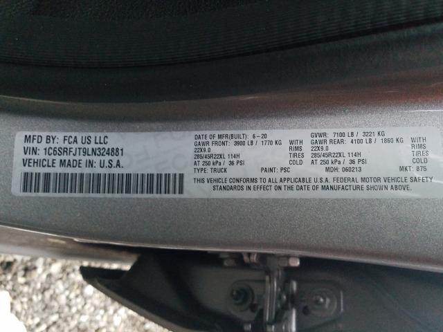 2020 RAM 1500 LARAM 1C6SRFJT9LN324881