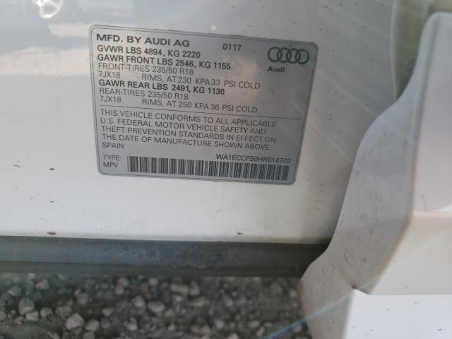 2017 AUDI Q3 PREMIUM WA1ECCFS0HR014702