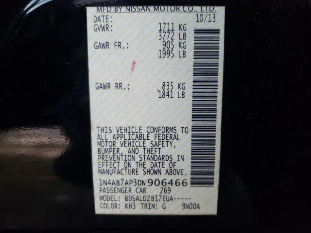 2013 NISSAN SENTRA 1N4AB7AP3DN906466