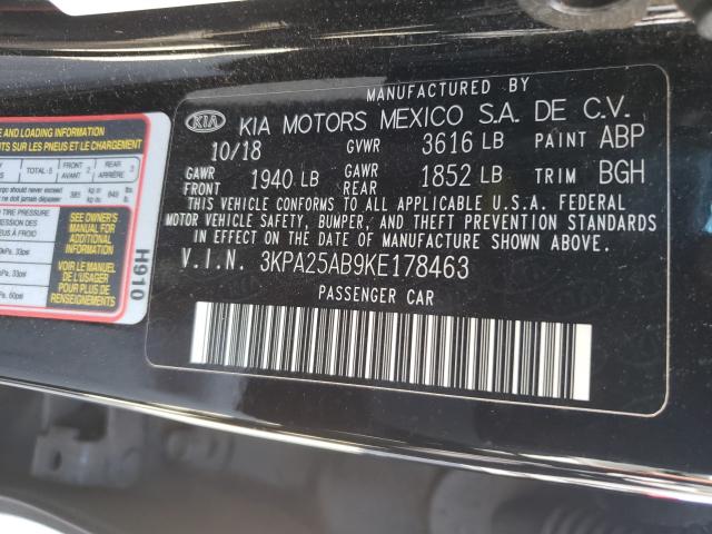 2019 KIA RIO S 3KPA25AB9KE178463
