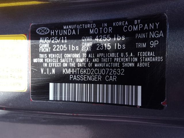 2012 HYUNDAI GENESIS KMHHT6KD2CU072632