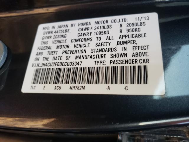 2014 ACURA TSX TECH JH4CU2F60EC003347