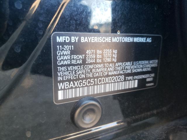 2012 BMW 528 I WBAXG5C51CDX02028