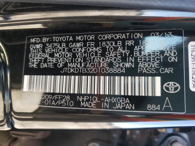 2013 TOYOTA PRIUS C JTDKDTB32D1038884