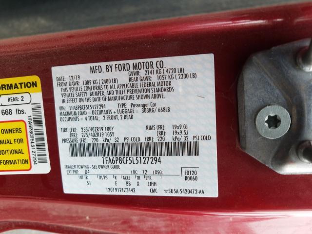 2020 FORD MUSTANG GT - 1FA6P8CF5L5127294