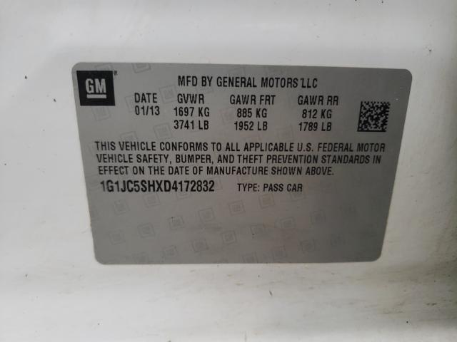 2013 CHEVROLET SONIC LT 1G1JC5SHXD4172832
