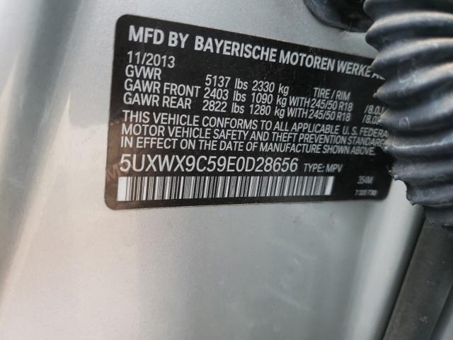2014 BMW X3 XDRIVE2 5UXWX9C59E0D28656