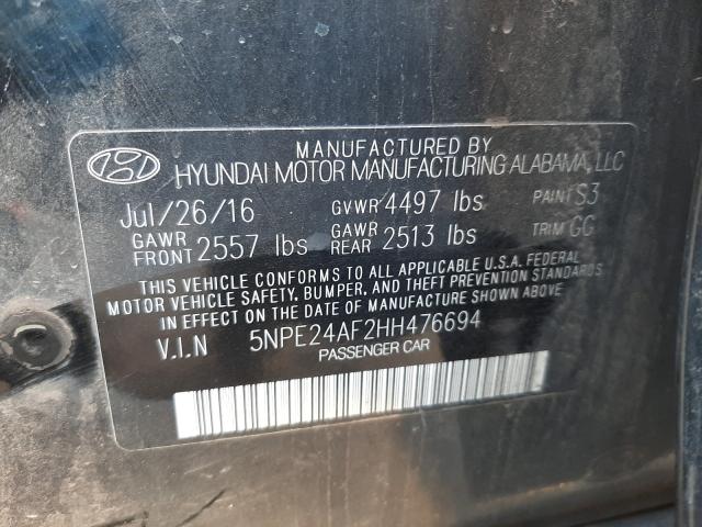2017 HYUNDAI SONATA SE 5NPE24AF2HH476694