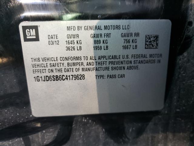 2012 CHEVROLET SONIC LT 1G1JD6SB6C4179628