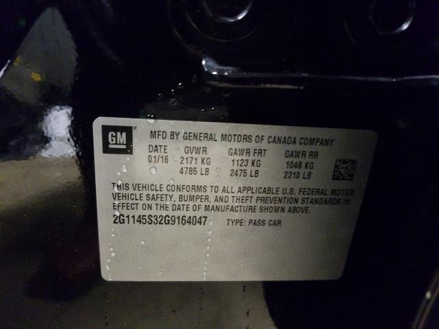 2016 CHEVROLET IMPALA LTZ 2G1145S32G9164047