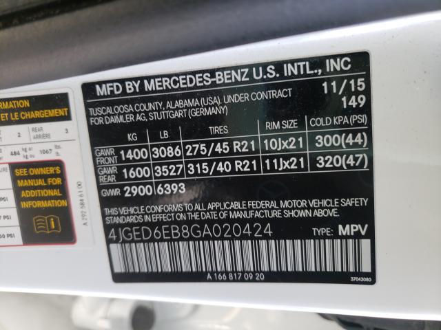 2016 MERCEDES-BENZ GLE COUPE 4JGED6EB8GA020424