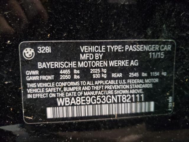 2016 BMW 328 I SULE WBA8E9G53GNT82111