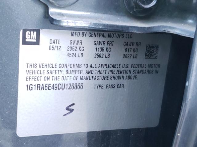 2012 CHEVROLET VOLT 1G1RA6E49CU126866