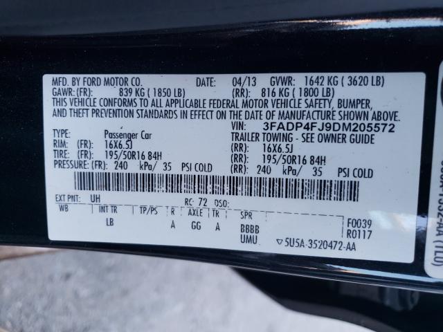 2013 FORD FIESTA TIT - 3FADP4FJ9DM205572