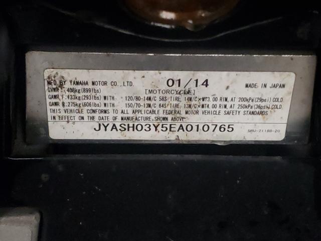 2014 YAMAHA YP400 JYASH03Y5EA010765