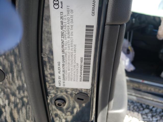 2017 AUDI A4 PRESTIG WAUFNAF40HN014830