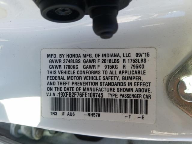 2015 HONDA CIVIC SE 19XFB2F76FE109745