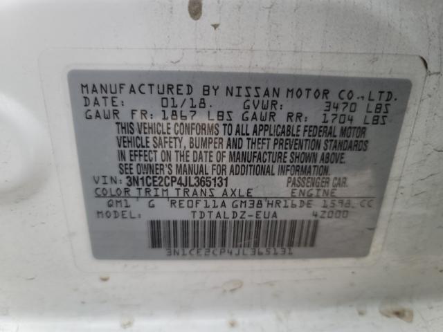 2018 NISSAN VERSA NOTE 3N1CE2CP4JL365131