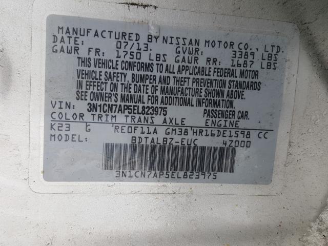 2014 NISSAN VERSA S 3N1CN7AP5EL823975