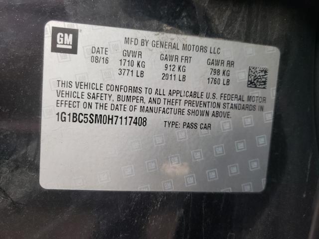 2017 CHEVROLET CRUZE LS 1G1BC5SM0H7117408