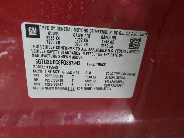 2015 GMC SIERRA K15 3GTU2UEC8FG387942