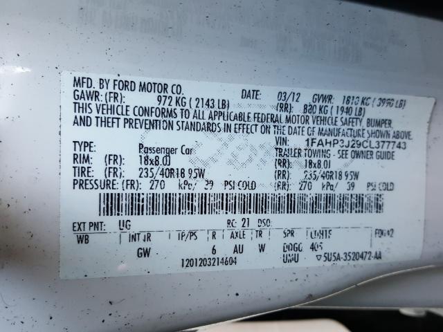 2012 FORD FOCUS TITA 1FAHP3J29CL377743