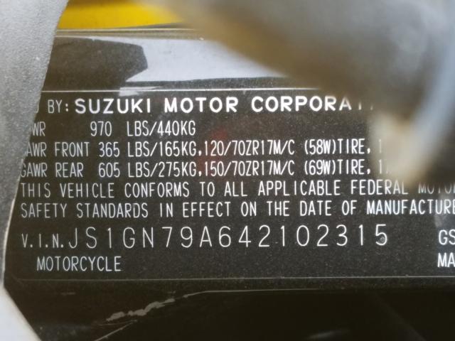 2004 SUZUKI GSX600 F JS1GN79A642102315