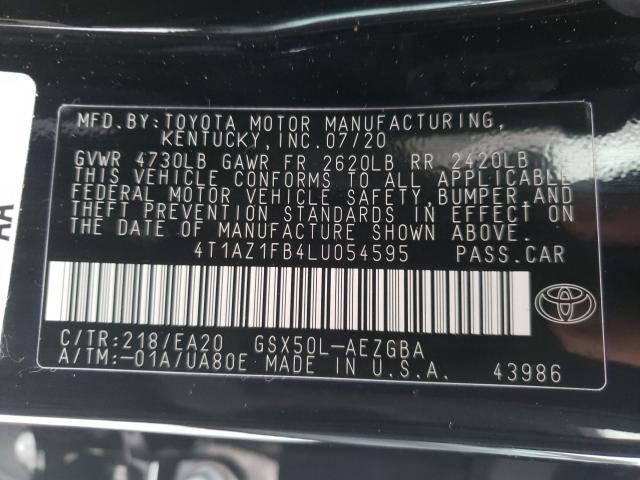 2020 TOYOTA AVALON XLE 4T1AZ1FB4LU054595