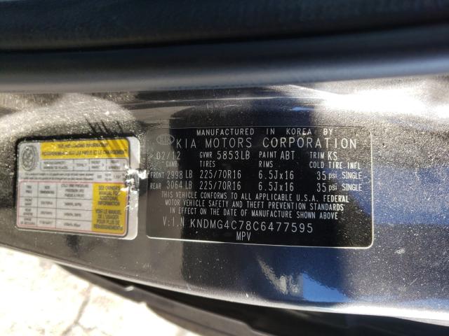 2012 KIA SEDONA KNDMG4C78C6477595