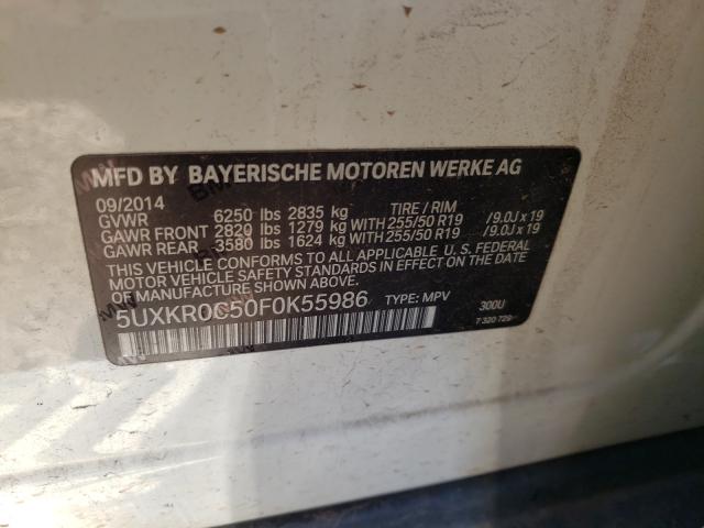 2015 BMW X5 XDRIVE3 5UXKR0C50F0K55986