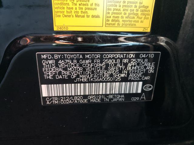 2010 LEXUS GS 350 JTHBE1KS6A0050125