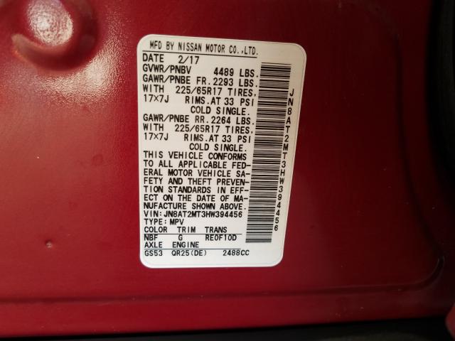 2017 NISSAN ROGUE S - JN8AT2MT3HW394456