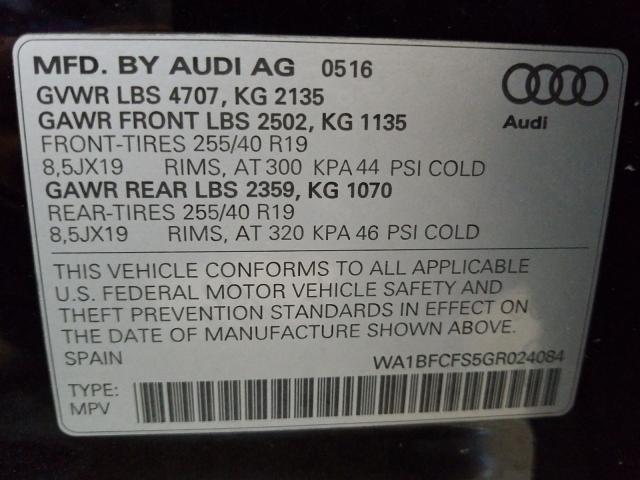 2016 AUDI Q3 PREMIUM WA1BFCFS5GR024084