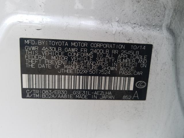2015 LEXUS IS 350 JTHBE1D2XF5017524