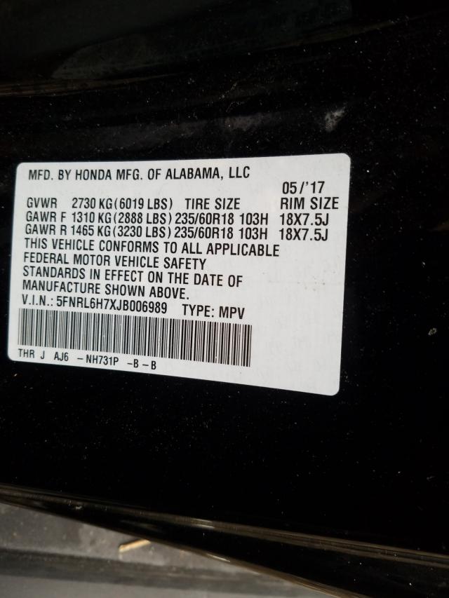 2018 HONDA ODYSSEY EX 5FNRL6H7XJB006989