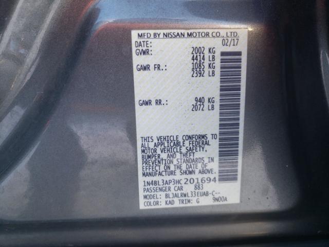 2017 NISSAN ALTIMA 3.5 1N4BL3AP3HC201694