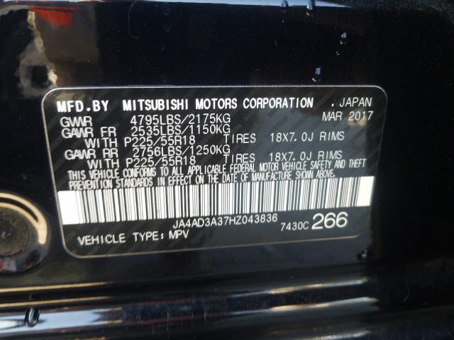 2017 MITSUBISHI OUTLANDER JA4AD3A37HZ043836