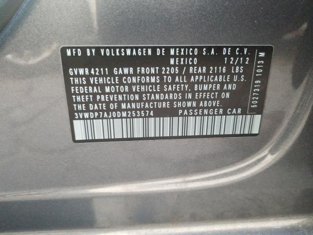 2013 VOLKSWAGEN JETTA SE 3VWDP7AJ0DM253574