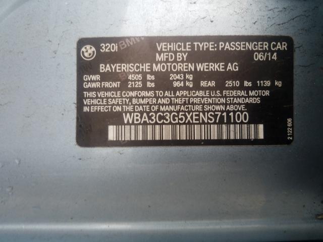 2014 BMW 320 I XDRI WBA3C3G5XENS71100