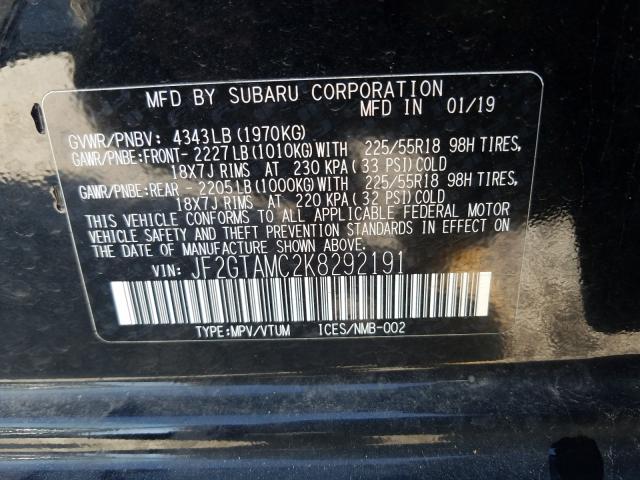 2019 SUBARU CROSSTREK JF2GTAMC2K8292191