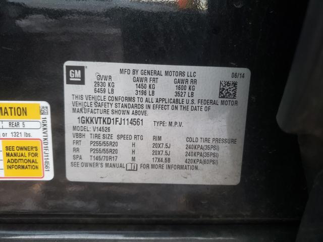 2015 GMC ACADIA DEN 1GKKVTKD1FJ114561