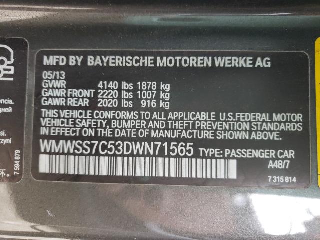 2013 MINI COOPER S P WMWSS7C53DWN71565