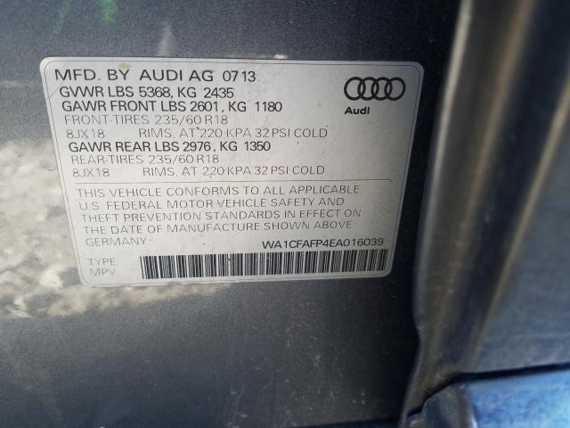 2014 AUDI Q5 PREMIUM WA1CFAFP4EA016039