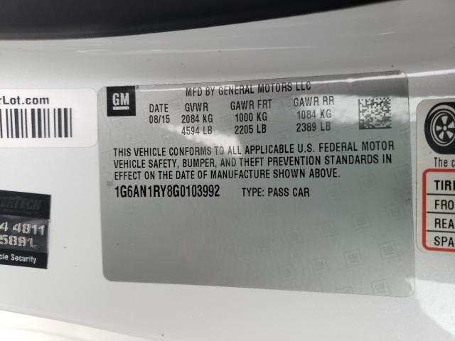 2016 CADILLAC ATS-V 1G6AN1RY8G0103992