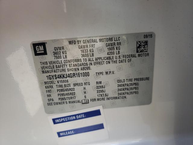 2016 CADILLAC ESCALADE E 1GYS4KKJ4GR161000