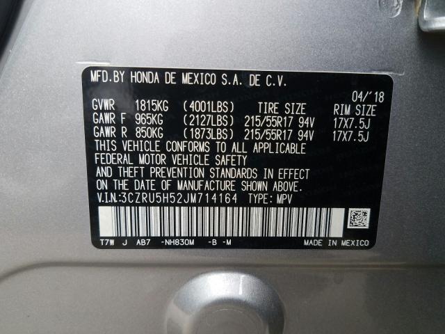 2018 HONDA HR-V EX 3CZRU5H52JM714164