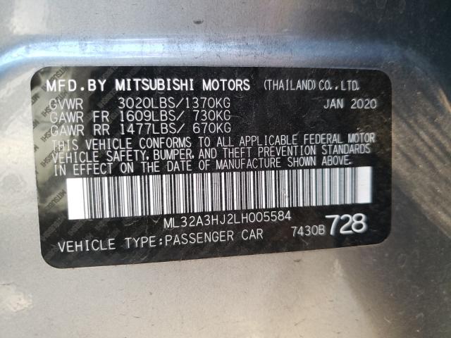 2020 MITSUBISHI MIRAGE ES ML32A3HJ2LH005584