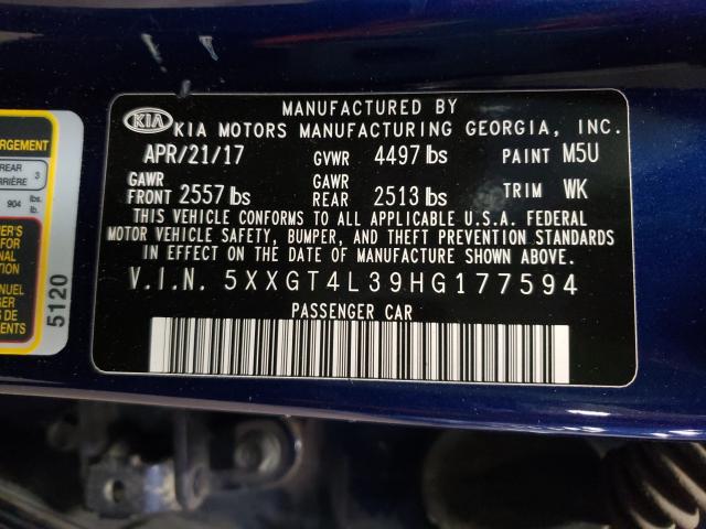 2017 KIA OPTIMA 5XXGT4L39HG177594